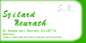 szilard meurath business card